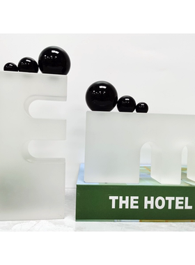 北欧现代极简创意水晶建筑拱门摆件样板间电视床头柜软装工艺品