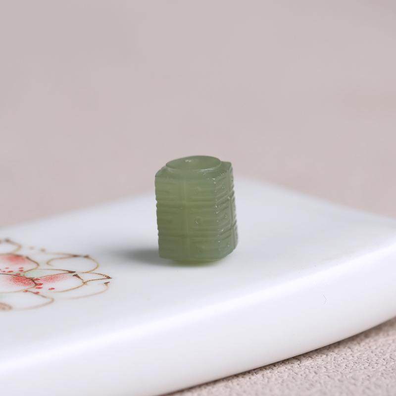 天然和田玉/缅黄 玉琮 通孔背云 文玩 手串 配饰 顶珠,淘宝优惠券,粉丝福利购,淘宝优惠卷