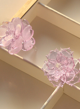 琉璃多肉植物盆栽配件玻璃工艺品 中式插花配件家居装饰摆件