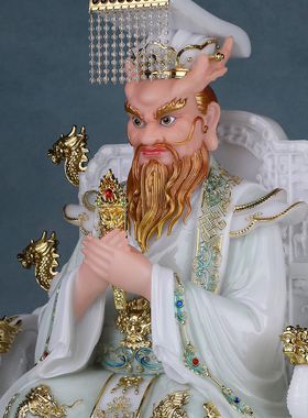 康盛汉白玉供奉摆件中式四海龙王