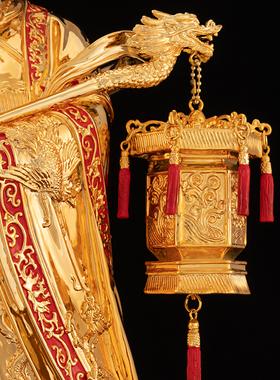 台湾鎏金站像妈祖天上圣母摆件