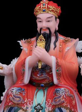 康盛汉白玉供奉摆件中式三官大帝