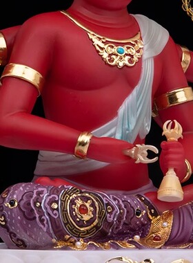 康盛汉白玉供奉摆件中式爱然明王