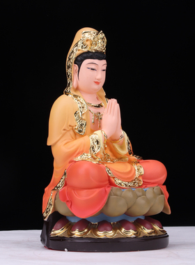 树脂彩绘观音大士慈航摆件佛像