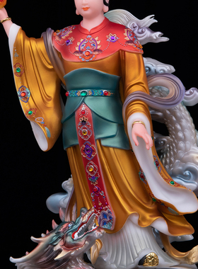 康盛汉白玉供奉摆件中式女娲娘娘