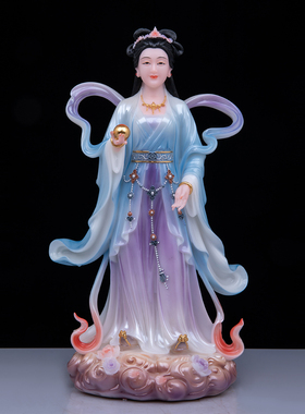 汉白玉七仙女小龙女宫女摆件
