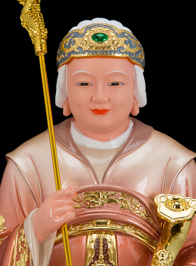 神像精工彩绘大伯公供奉土地婆