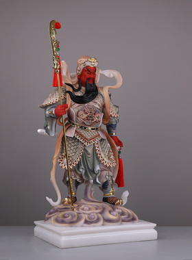 汉白玉伽蓝韦陀菩萨神像客厅摆件