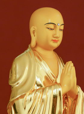 康盛黄铜供奉摆件地藏王闵公道明