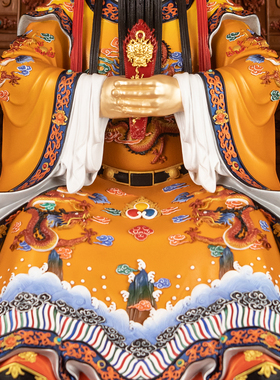 康盛黄铜供奉摆件中式广济龙王像