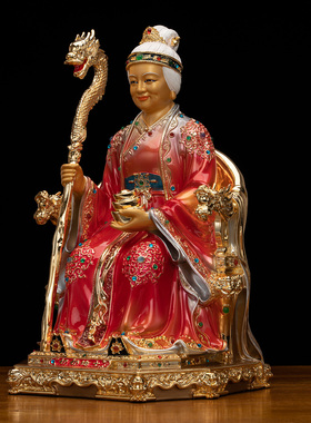 纯铜土地公土地婆神像工艺品摆件