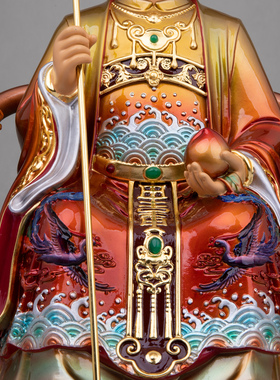 康盛纯铜供奉摆件玉帝王母神像