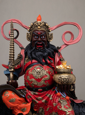 康盛黄铜供奉摆件中式赵公明像