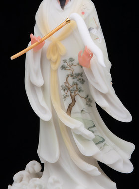 康盛汉白玉供奉摆件中式吕洞宾像