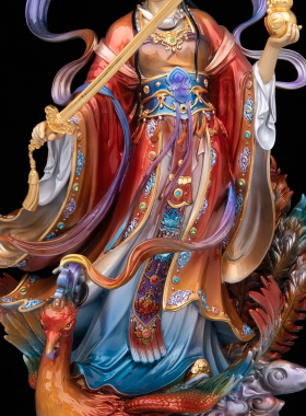 康盛黄铜供奉摆件中式九天玄女像