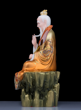 汉白玉太上老君神像客厅中式摆件