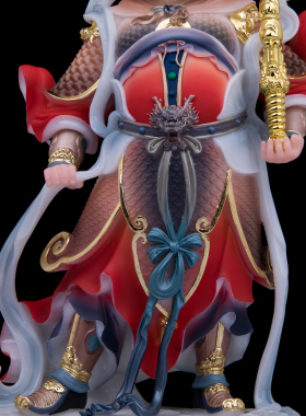 康盛汉白玉祝福摆件关公韦陀佛像