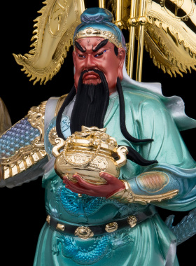 康盛树脂供奉摆件中式武财神关羽