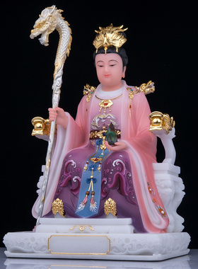 汉白玉女蜗娘娘神像客厅工艺摆件