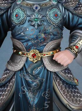 汉白玉二郎神神像家用摆件