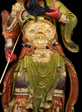 康盛黄铜供奉摆件中式伽蓝韦陀像