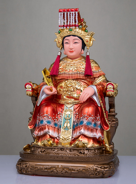 树脂彩绘妈祖娘娘供奉摆件