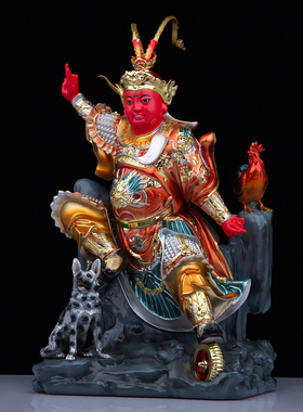 树脂彩绘家用神像田都元帅摆件