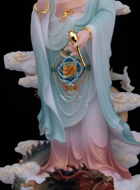 康盛汉白玉供奉摆件观世音菩萨像