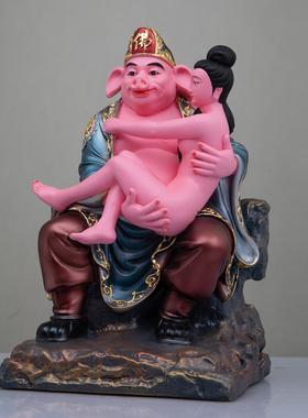 树脂金缕彩猪八戒摆件