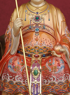 康盛黄铜居家供奉摆件玉帝王母像