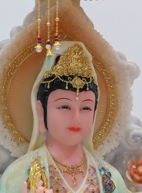 康盛汉白玉娑婆三圣佛像