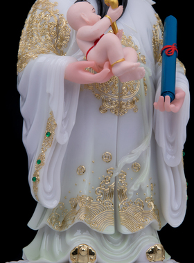 康盛汉白玉摆件福禄寿三星神像