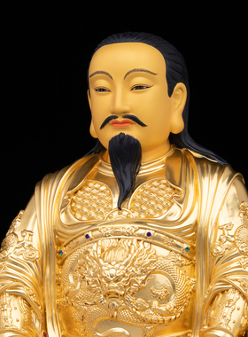 康盛黄铜供奉摆件中式真武大帝像