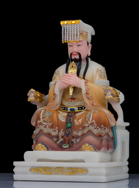 玉帝王母神像汉白玉中式客厅工艺