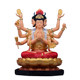 Resin painted Doumu Yuanjun statue ornaments