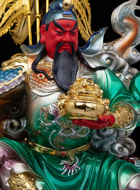 武财神关圣帝君坐像家用摆件