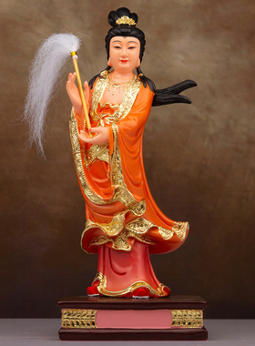 周公桃花女神像玄天上帝护法摆件