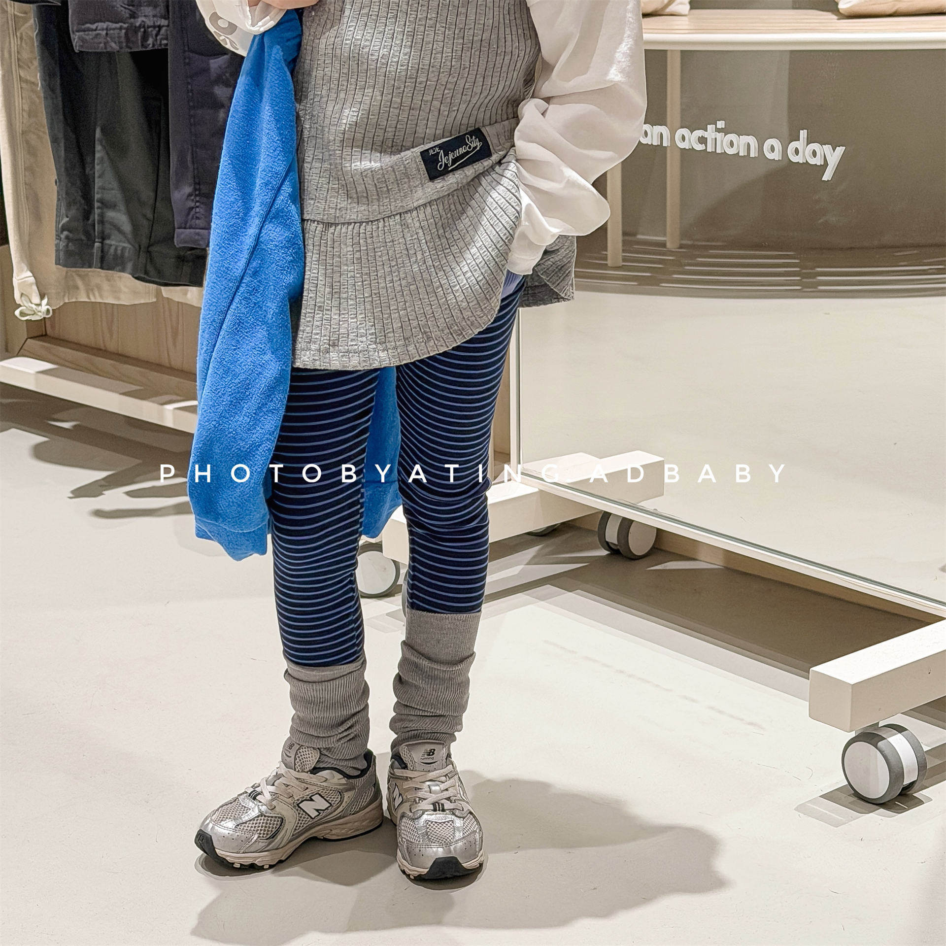 儿童韩版磨毛打底裤长裤春秋新款男女童条纹弹力紧身裤宝宝休闲裤,淘宝优惠券,粉丝福利购,淘宝优惠卷