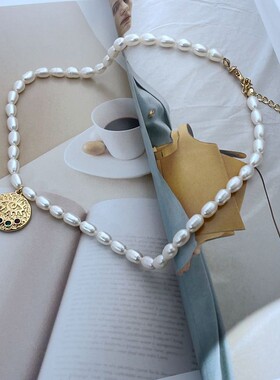 轻奢小众天然淡水珍珠吊坠锆石