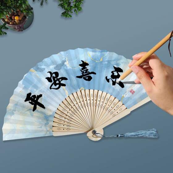 Thickened antique folding fan