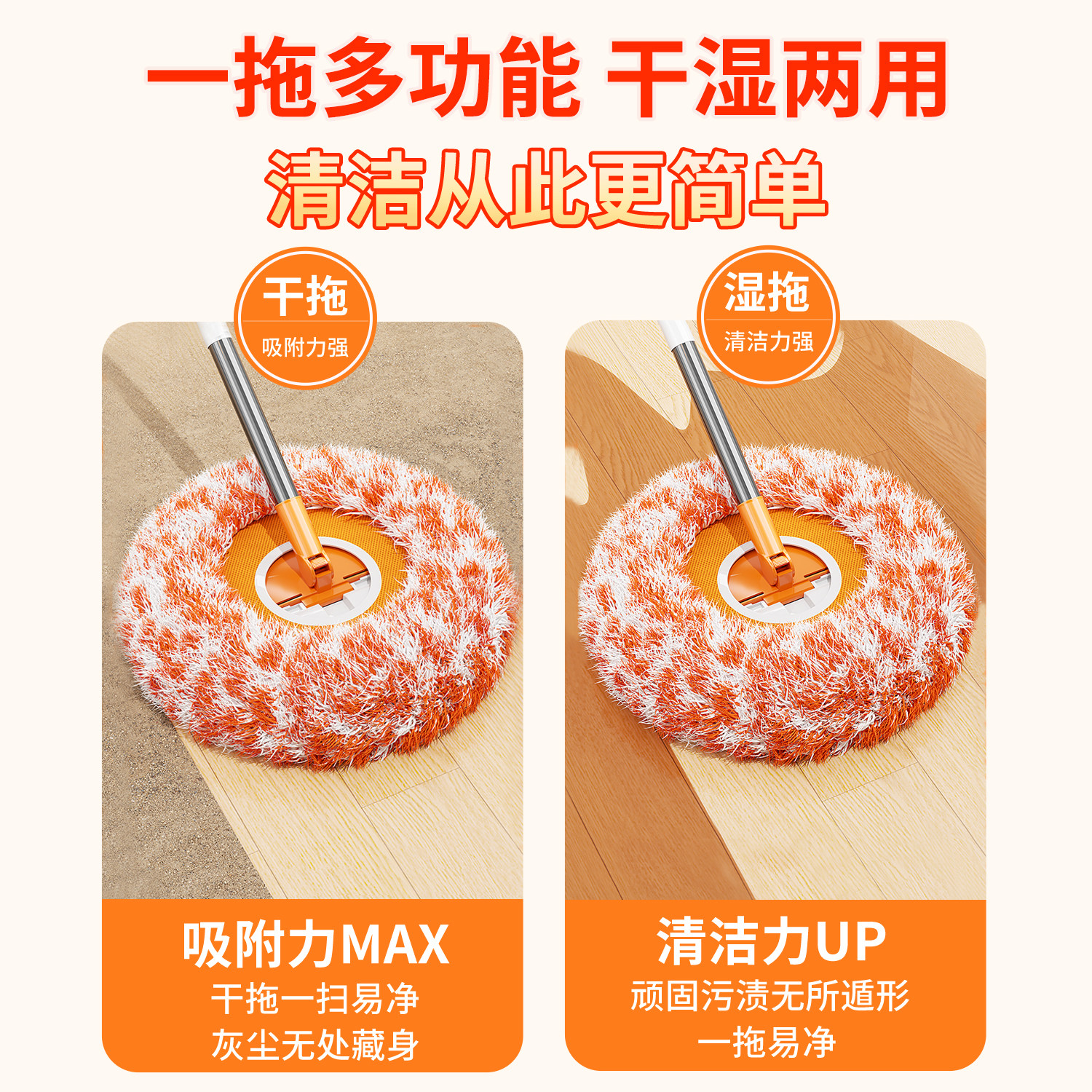 瑞丽达太阳花伸缩拖把打扫天花板清洁神器擦墙扫灰除霉向日葵掸子,淘宝优惠券,粉丝福利购,淘宝优惠卷