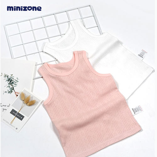 minizone儿童背心内穿纯棉无袖T恤工字上衣2-6岁小背心两件套夏装 - 图2