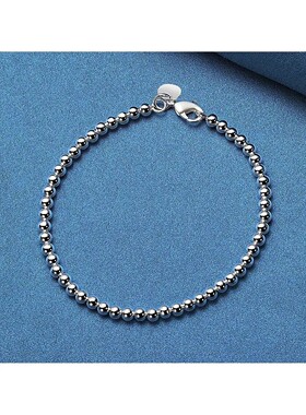 Fashion Beaded Chain Bracelet With Lobster Clasp For Adults