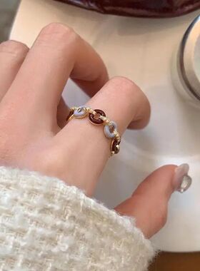 Fashion Colorful Drip Glaze Donut Rings for Women Girls Exqu