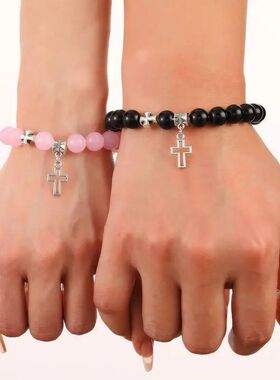 Cross Pendant Friendship Bracelets Matching Bracelets for Co