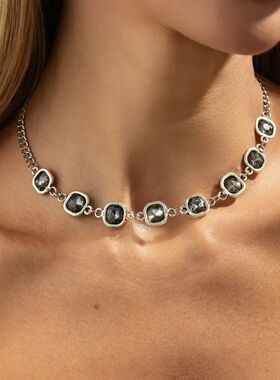 Exquisite Shiny Rhinestone Choker Necklace Bracelet Jewelry