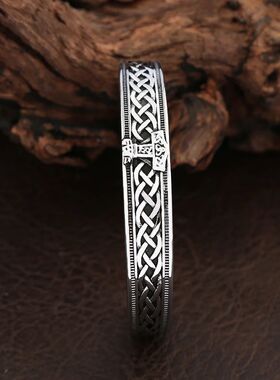 Vintage Stainless Steel Men's Handmade Nordic Rune With Viki