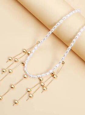 Exquisite Imitation Pearl Long Tassel Necklaces for Women Fa