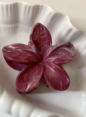 2pcs Vintage Black Point Bow Large Red Flower Hair Claw Shar