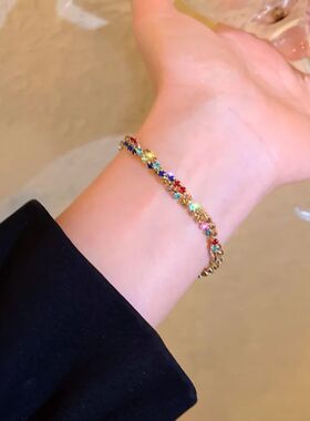 Luxury Shiny Full Rhinestone Bracelet for Women Girls Person